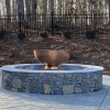 Fire & water feature with brass bowl