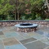 Stacked stone fire pit