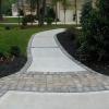 Brick & Concrete Pavers - concrete sidewalkwith paver edging