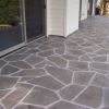 Stamped texture with hand carved flagstone