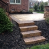 Custom concrete steps