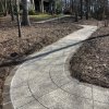 stamped stone curved walkway