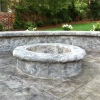 stamped concrete fire pit