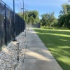 Grading and drainage around a tennis court