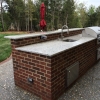 Custom build outdoor kitchen with brick 