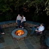 Outdoor firepit with slate