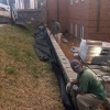retaining wall in progress