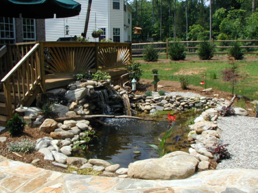 Waterfall and Koi Pond – Outdoor Contracting, Inc.