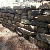 Stack stone wall