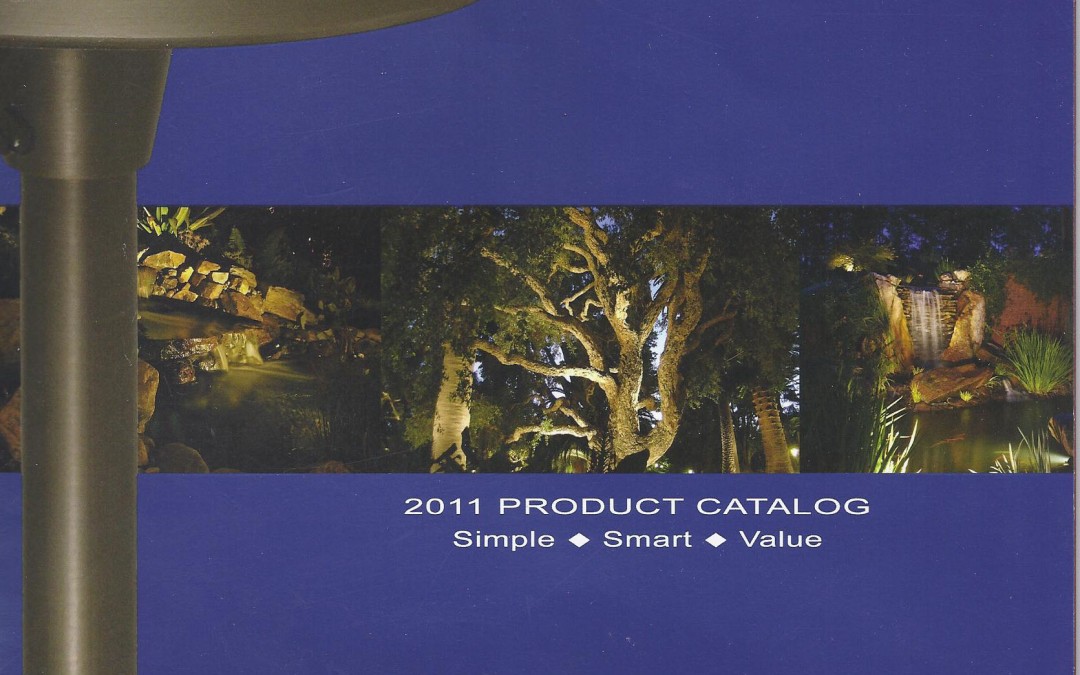Outdoor Contracting Landscape lighting work featured on the cover of the 2011 Alliance Lighting Catalog