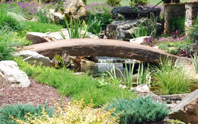 Decorative Concrete Bridge Over Stream