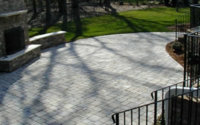 4 piece antique tumbled cobblestone paver patio