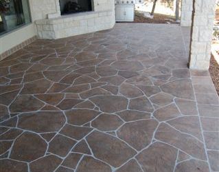 Decorative Concrete with Hand Carved Flagstone