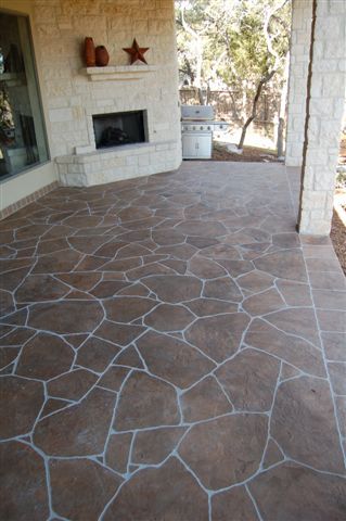 Decorative Concrete with Hand Carved Flagstone