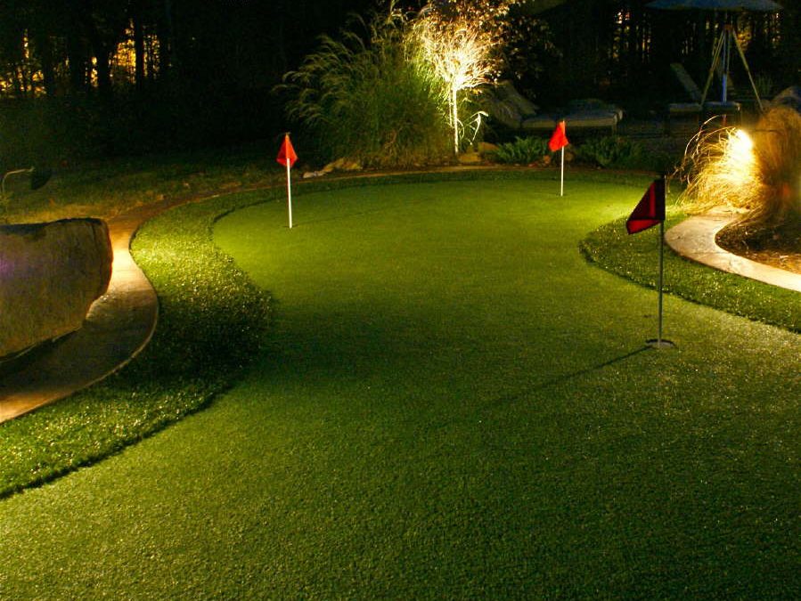 Putting Green With Accent Lighting