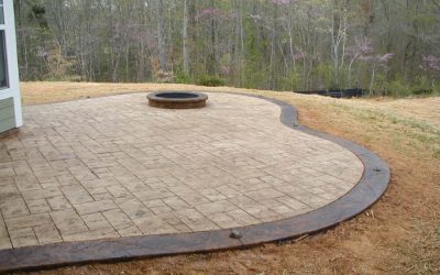 Ashlar Slate Stamped Pattern Patio #DecorativeConcrete