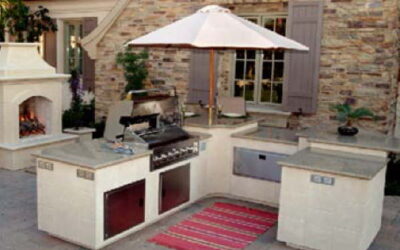 An #outdoor kitchen is a great way to entertain guests! #Charlottelandscaping