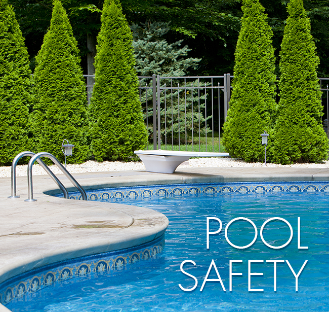 Stay safe if you have a pool by surrounding it with a fence.