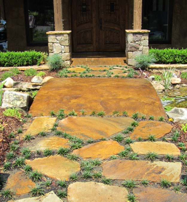Stepping stone and mondo grass walkway – Outdoor Contracting