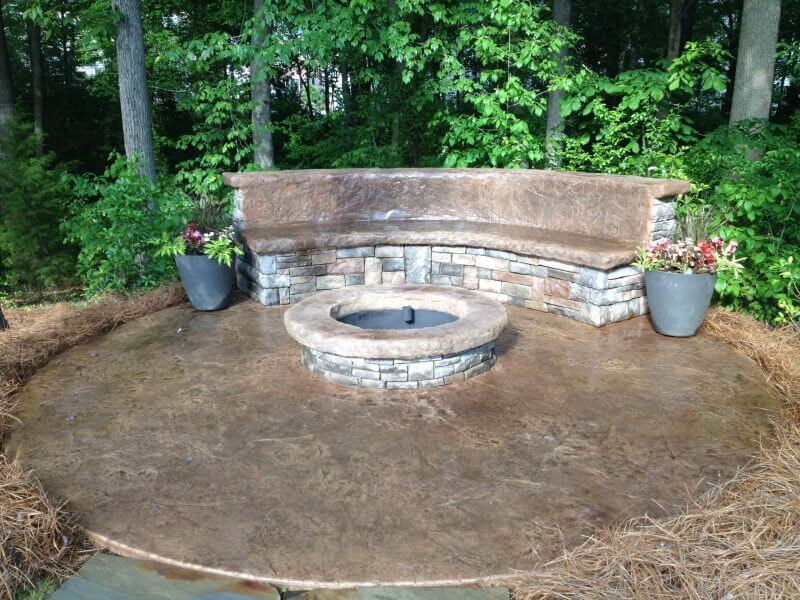 Natural Stone Fire Pit Construction | Durable Hardscape Feature for Year-Round Outdoor Use