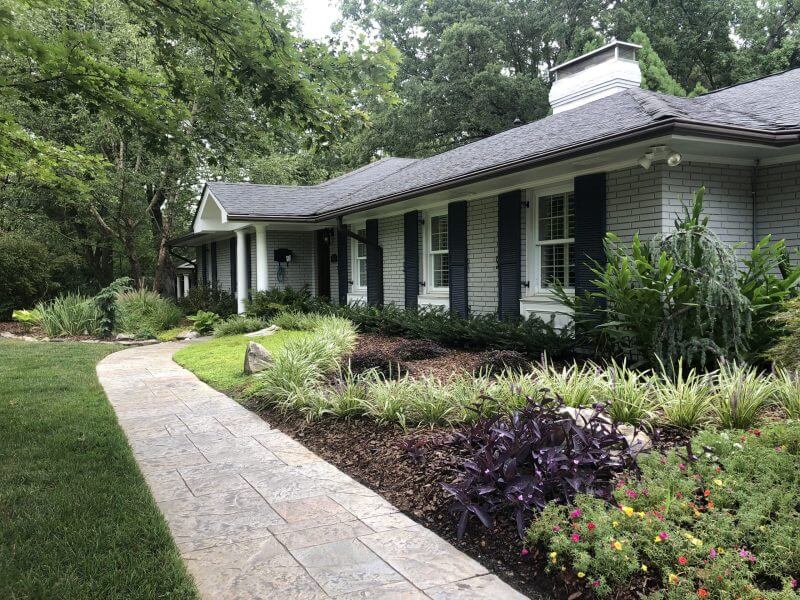 Paver sidewalk, designer walkway, licensed plant selection, irrigation systems