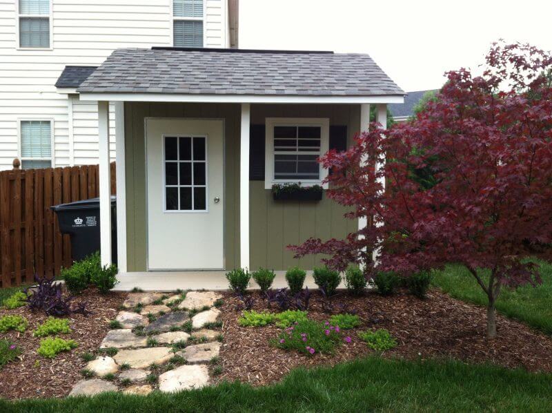 outbuilding installation, residential store space installation, pavers and landscaping installation