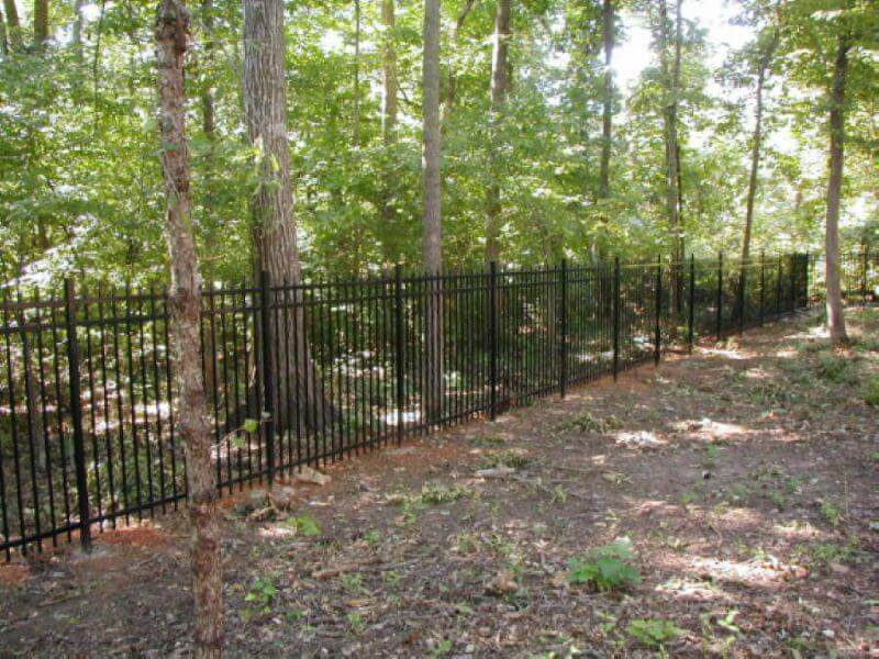 commercial aluminum fence installation