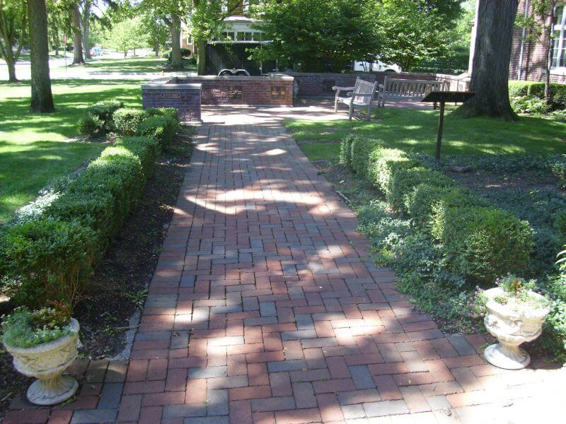 Brick walkway installation
