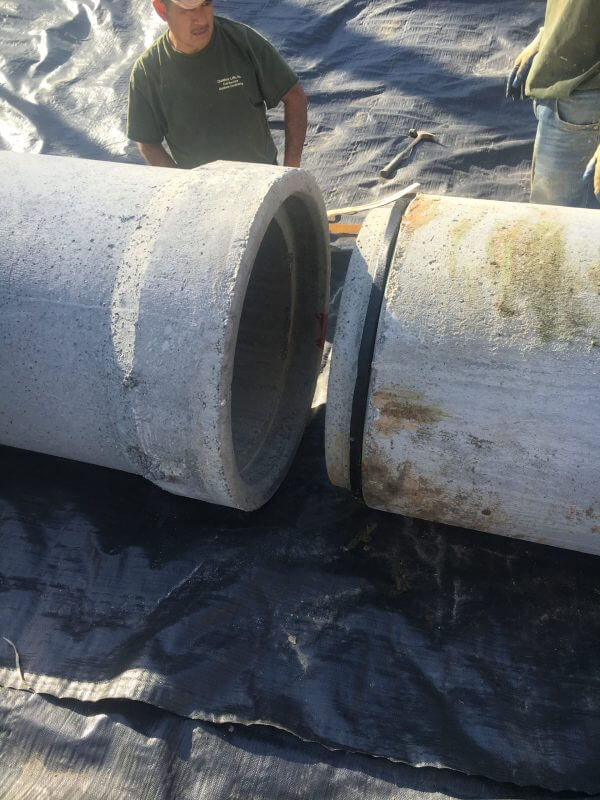 Installing storm drainpipe