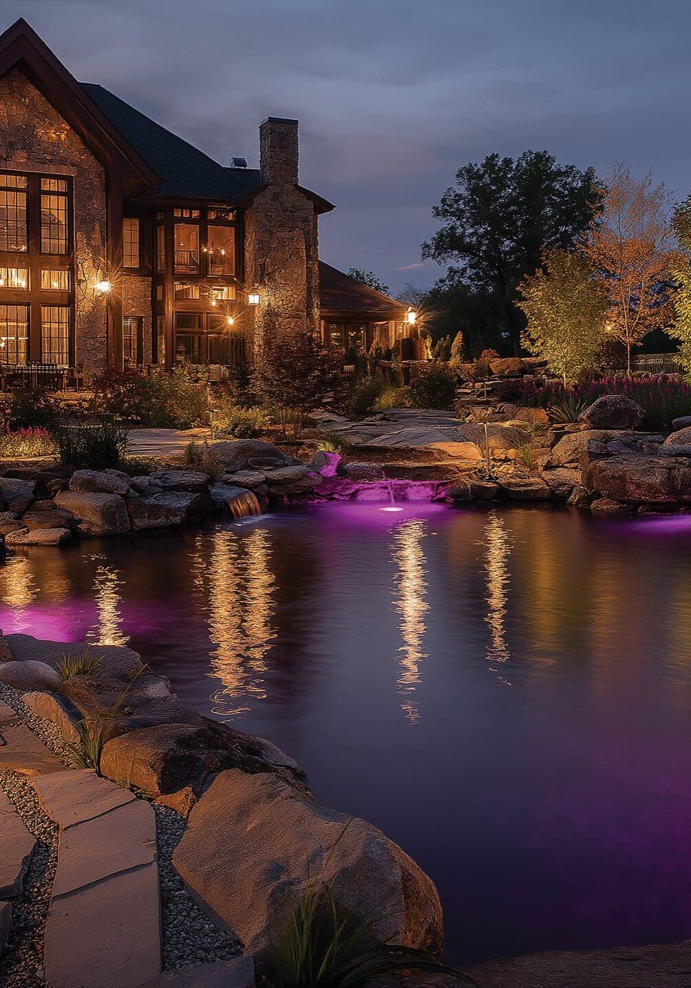 Custom Smart Outdoor Lighting Installation | Automated Landscape Lighting & Luxury Home Integration